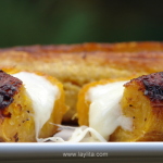 Platanos maduros con queso