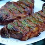 Filete o bistec asado a la parrilla