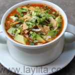 Sopa de tortilla con pollo o pavo Sopa de tortilla con pollo o pavo