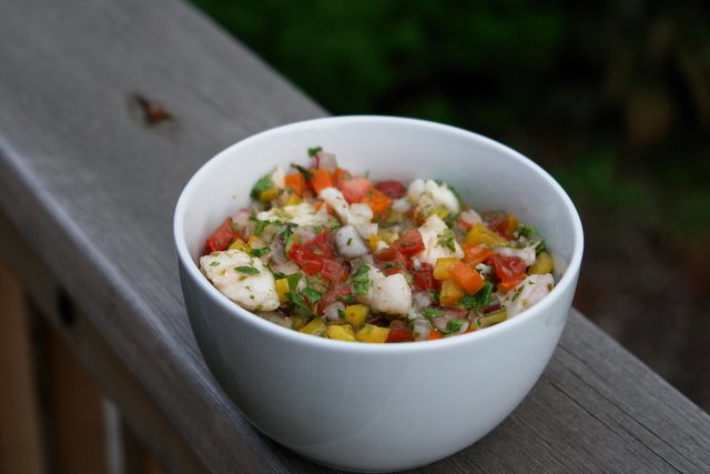 Ceviche de pescado or fish ceviche