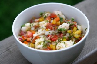 Ceviche de pescado or fish ceviche
