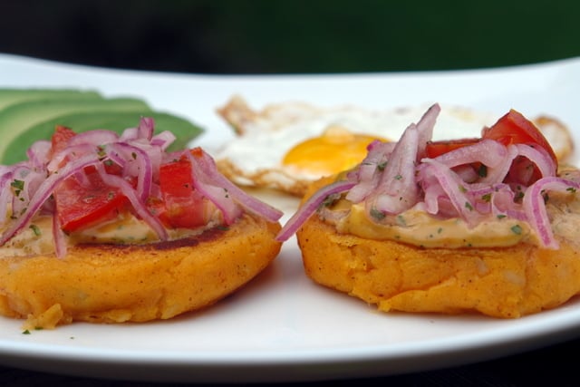 llapingachos or Ecuadorian potato patties