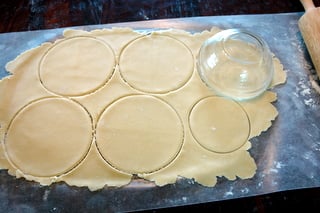 Making homemade empanada discs